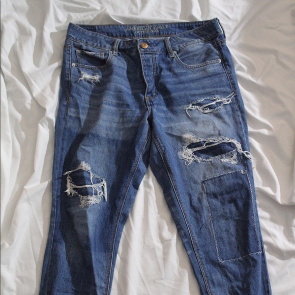 ripped and patched jeans